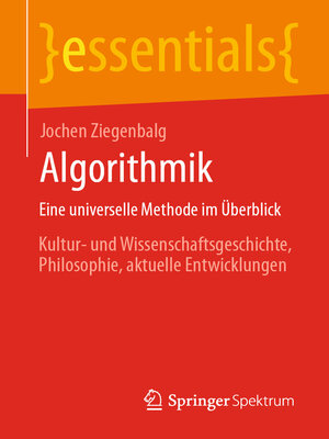 cover image of Algorithmik Eine universelle Methode im Überblick